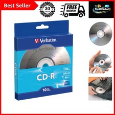CD-R Blank Discs 700MB 80-Minutes 52X Recordable Disc for Data and Music- 10 ... picture