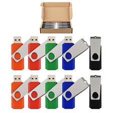 Kootion 10 Pack 1GB 2GB 4GB 8GB 16GB 32GB USB 2.0 Metal Swivel USB Flash Drives picture