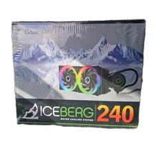 NIB GameMax Iceberg 240mm ARGB AIO Water CPU Cooling 3-Pin AURA Sync Intel AMD picture
