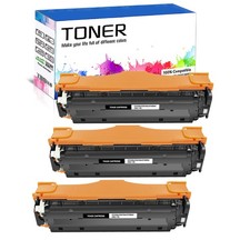 3 PACK - BLACK CE410A Toner for HP 305A LaserJet Pro 400 Color M451dn MFP M475dw picture