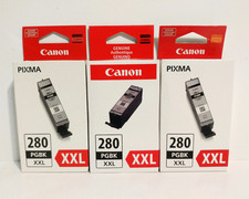 3x Canon 280 XXL Black 1967C001 Genuine OEM High Yield Ink Cartridge Lot of 3 picture