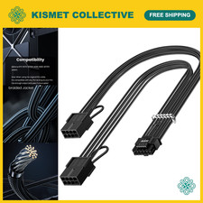 16 Pin GPU Cable Adapter Extension - High-Quality Black Power Connector for PC G picture