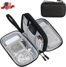 Travel Organizer Bag Cable Storage Pouch Case Portable Waterproof Double Layers picture