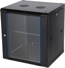 12U Network Server Rack Cabinet Enclosure 23.6'' Deep Wall Mounted Locking Door picture