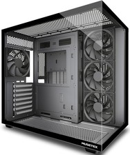 MUSETEX Y6 PC Case, Pre-Installed 4 Non-LED Fans, ATX Mid Tower Case, Computer C picture