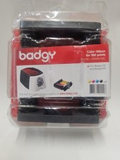 Genuine Evolis CBGR0100C Badgy100 Badgy200 YMCKO Color Ribbon 100 Prints NEW picture
