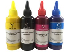 4 Pigment refill ink for HP inkjet printer 4 colors 4x100ml picture