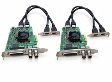 Lot of 2 Blackmagic DeckLink Studio 4K PCIe SDI HDMI Capture Card w HDMI Bracket picture