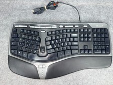 Microsoft Natural Ergonomic Keyboard 4000 v1.0 USB Wired Keyboard Tested Cleaned picture