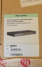 NEW FS S3400-24T4FP 24-Port Gigabit PoE+ Managed Switch 4 Combo SFP 400W picture