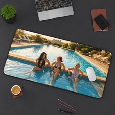 Ciri Triss Yennefer Desk Mat, Witcher Fantasy Mouse Pad, Relaxed Trio picture