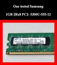 Samsung 1GB 2Rx8 PC2-5300U-555-12 Desktop Memory Stick Tested 5300U 5300 u picture