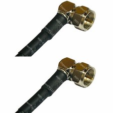 RG58 F TV MALE ANGLE to F TV MALE ANGLE Coaxial RF Cable ships from USA picture