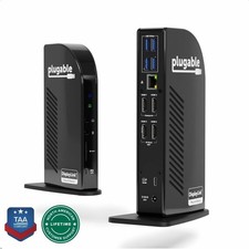 Plugable 14-in-1 USB C Docking Station with 4x HDMI, Quad Dock with 100W picture