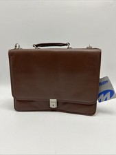 McKlein USA Leather Briefcase Messenger Laptop Bag BROWN NEW ***********NO KEY picture