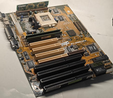 Socket 7 AT/ATX ASUS P/I-XP55T2P4 Rev 1.3 Motherboard (430HX), CPU & 16 MB RAM picture