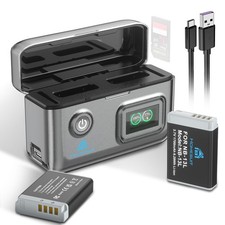 NB-13L Battery 1700mAh & Dual Charger for Canon PowerShot G5X, G5X - 2 Pack picture