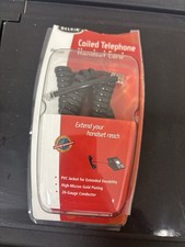 BELKIN Black Modular Phone Coil Cord Telephone Handset Cable 12ft. picture