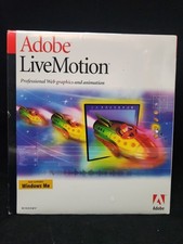 SEALED Adobe Live Motion PC Box 1999 Windows ME/NT/98 Retro Web Design picture