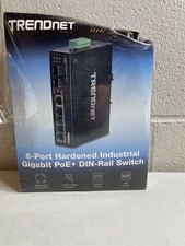 TRENDnet TI-PG62, 6-Port Hardened Industrial Gigabit PoE+ DIN-Rail Network Switc picture