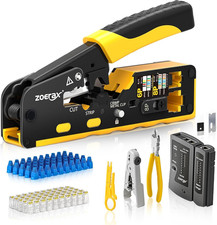 RJ45 Pass-Through Crimping Tool Kit for Cat7/Cat6/Cat5 picture