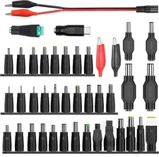 minidodoca Laptop DC Power Adapter Kits 41 41 Values Plug Kit, Black picture