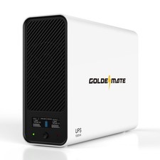 GOLDENMATE 1000VA/600W LiFePO4 UPS Battery Backup Pure Sine Wave White for PC picture