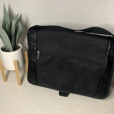 Kenneth Cole Reaction R-Tech Laptop Briefcase 15” Black Nylon Leather Trim EUC picture