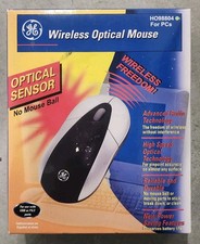 GE Vintage Wireless Optical Mouse + Receiver Model HO98804 picture