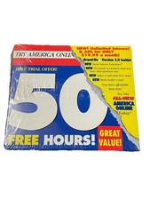America Online AOL Mail 3.0 Vintage 1990s Software 50 Hours Brand New Sealed picture