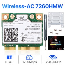 Intel Dual Band Wireless-AC 7260HMW Mini PCI-E Card 1200Mbps BT 4.0 Network Card picture