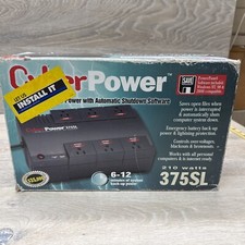Cyber Power 375SL Emergency Intelligent Back Up Power 210 Watts Surge Protector picture