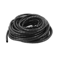 20ft 1/2 Inch Black Spiral Cable Wrap Cord Covers Bundle Sleeve Hose Cord Wire picture