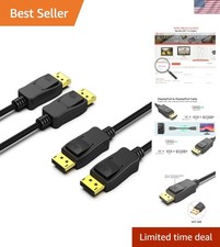 VESA Certified 10 Feet DisplayPort to DisplayPort Cable - 2 Pack picture