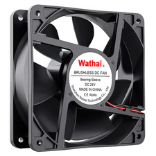 Wathai 120X120X38Mm 120Mm 24V 2Pin Brushless DC Industrial Cooling Case Fan picture