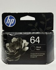 HP 64 Black Ink Cartridge (N9J90AN#140) Exp: 02/2028 picture