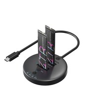 M.2 NVMe SSD Cloner, Dual Bay SATA 2 Black picture
