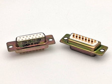 ( 2 PCS ) Cinch Female DB15  Solder Cup Connector  DB 15 DB-15   --    NOS picture