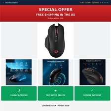 Redragon M656 MAX Wireless RGB Gaming Mouse 10000 DPI Tri-Mode 7 Buttons picture
