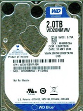 WD20NMVW-11EDZS6,  EBKT2BKB  WD 2TB, USB 3.0  WXW1 MAY 2016 picture