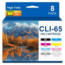 CLI-65 CLI65 Ink Cartridges 8-Pack High Capacity Replacement for Canon CLI-65 CL picture