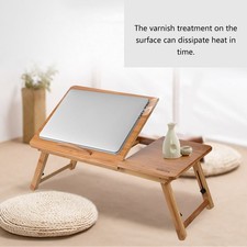 Ergonomic Foldable Bamboo Laptop Desk Height Computer Stand for Home  picture