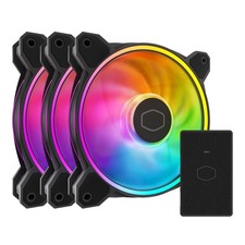 3-Pack Cooler Master MF120 Halo² Gen2 RGB Computer Cooling Fans LED Controller picture