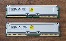 Lot of 2 2x128Mb Toshiba THMR1N8E-6 RDRAM Memory Module PC600-53 A4.3 picture