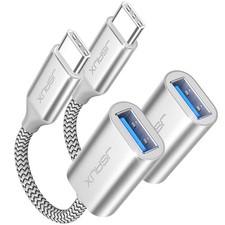 JSAUX USB C to 3.0 Adapter [2 Pack], C Male 2 Pack, Silver picture