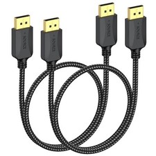 DisplayPort to DisplayPort Cable 1.5 ft 2-Pack Thin DP Display Port Cable Ad picture