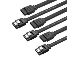 SATA Cable V3.0 15 Inches, 3 Pack, Black, Sata III 6Gbps Straight HDD SDD Data C picture