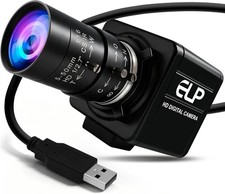 ELP Monochrome Global Shutter USB Camera Manual Zoom 1200P 90FPS B/W Webcam picture