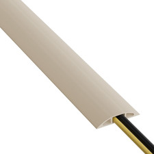 6Ft Floor Cord Cover Beige Cable Protector Heavy Duty Cable Hider 0.63x0.31in picture