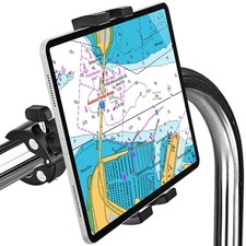 Boat Helm Tablet Mount Holder, Marine Pole Rail Phone Tablet Holder, Boat Han... picture